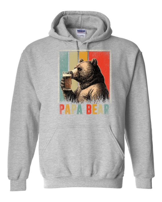 PAPA BEAR  - Cotton Ouaté Kangourou (Unisexe) Pour Adulte