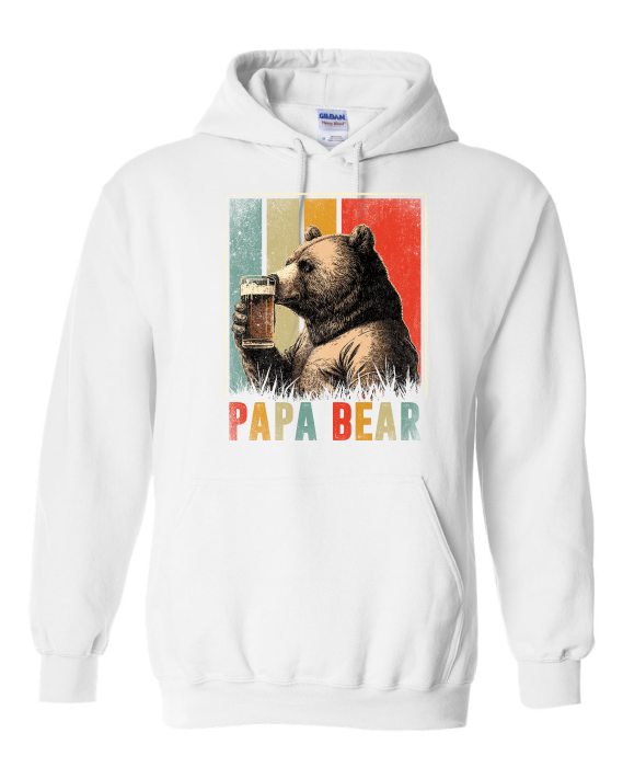 PAPA BEAR  - Cotton Ouaté Kangourou (Unisexe) Pour Adulte