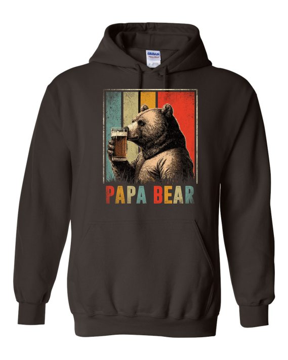 PAPA BEAR  - Cotton Ouaté Kangourou (Unisexe) Pour Adulte