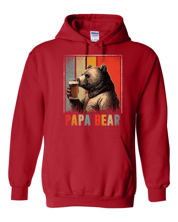 PAPA BEAR  - Cotton Ouaté Kangourou (Unisexe) Pour Adulte