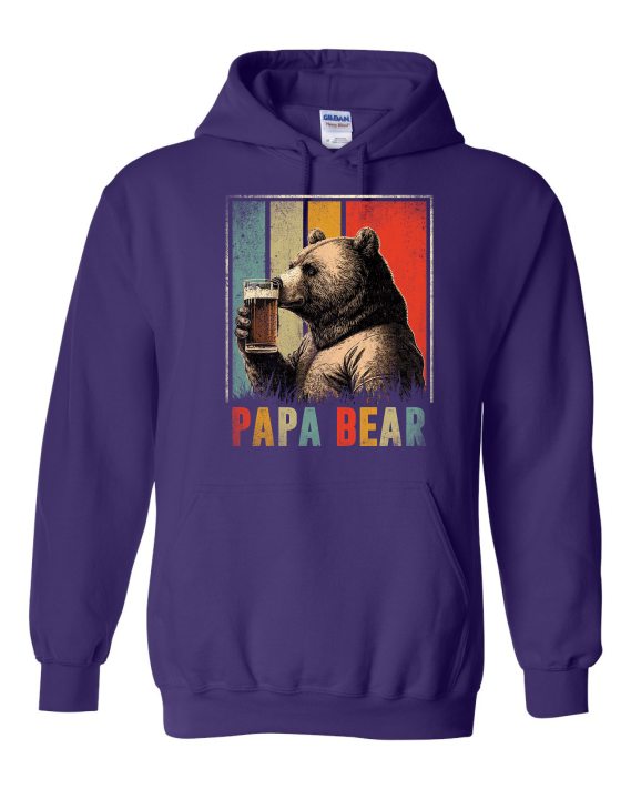 PAPA BEAR  - Cotton Ouaté Kangourou (Unisexe) Pour Adulte