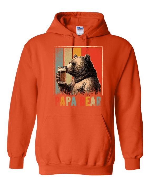 PAPA BEAR  - Cotton Ouaté Kangourou (Unisexe) Pour Adulte