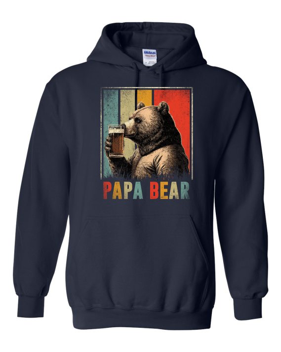 PAPA BEAR  - Cotton Ouaté Kangourou (Unisexe) Pour Adulte