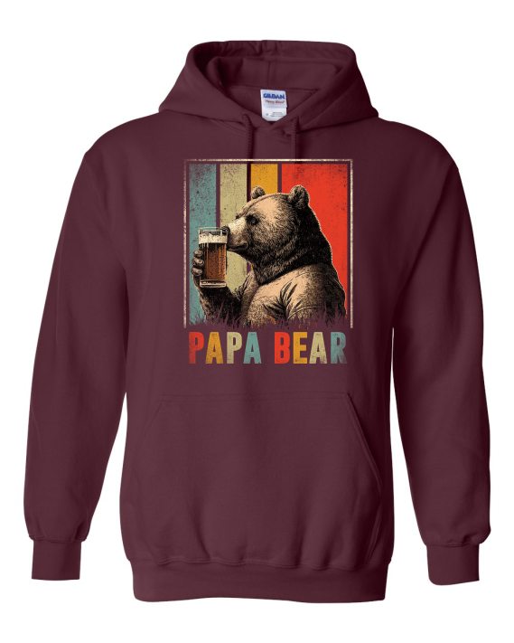 PAPA BEAR  - Cotton Ouaté Kangourou (Unisexe) Pour Adulte