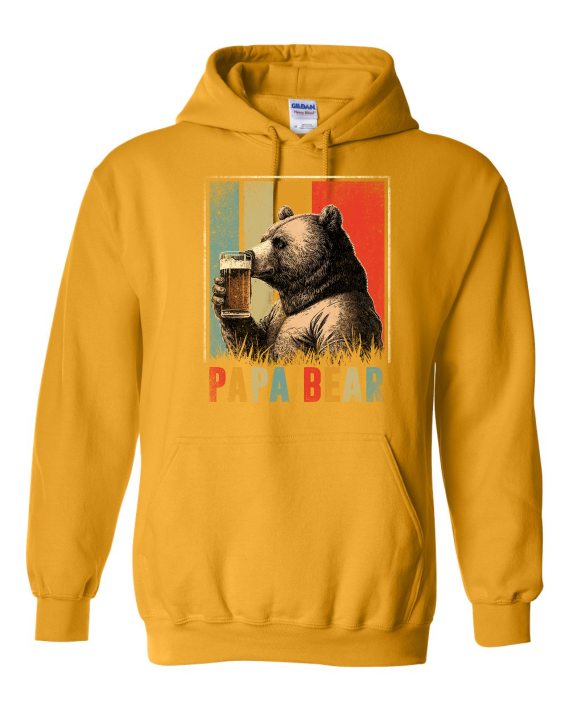 PAPA BEAR  - Cotton Ouaté Kangourou (Unisexe) Pour Adulte