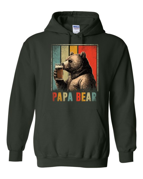 PAPA BEAR  - Cotton Ouaté Kangourou (Unisexe) Pour Adulte