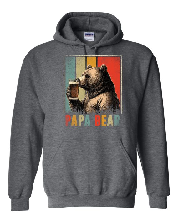 PAPA BEAR  - Cotton Ouaté Kangourou (Unisexe) Pour Adulte