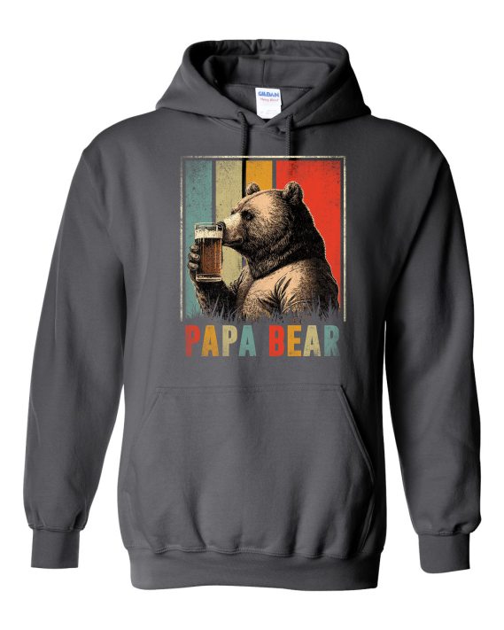 PAPA BEAR  - Cotton Ouaté Kangourou (Unisexe) Pour Adulte