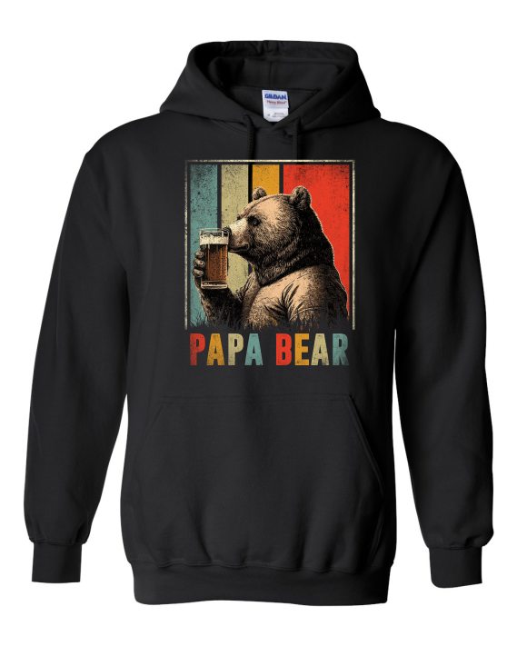 PAPA BEAR  - Cotton Ouaté Kangourou (Unisexe) Pour Adulte