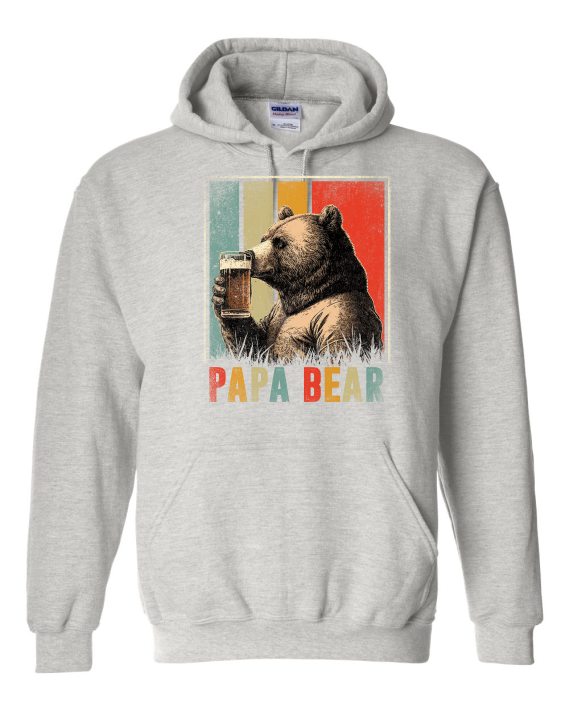 PAPA BEAR  - Cotton Ouaté Kangourou (Unisexe) Pour Adulte