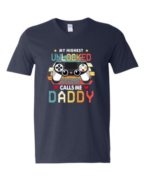UNLOCKED DADDY  - Adult V-neck T-shirt