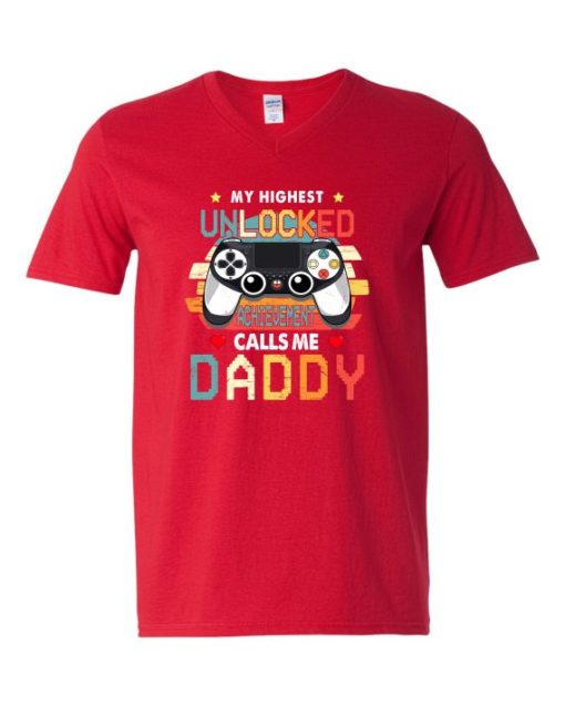 UNLOCKED DADDY  - Adult V-neck T-shirt