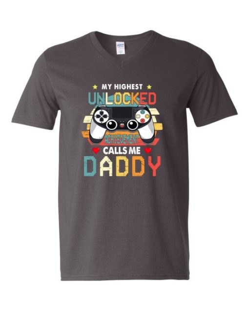 UNLOCKED DADDY  - Adult V-neck T-shirt