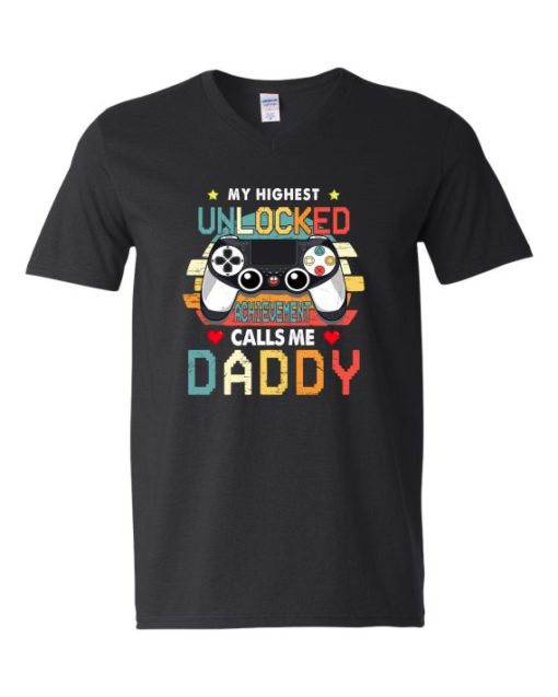 UNLOCKED DADDY  - Adult V-neck T-shirt