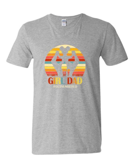 GIRL DAD - Adult V-neck T-shirt