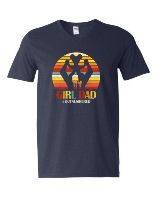 GIRL DAD - Adult V-neck T-shirt