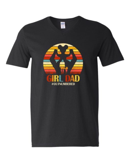 GIRL DAD - Adult V-neck T-shirt
