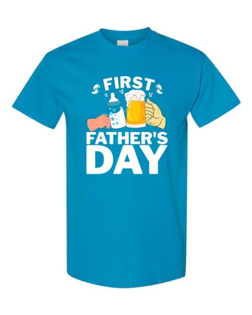 FIRST FATHERS DAY  - T-shirt Col Rond Pour Adultes
