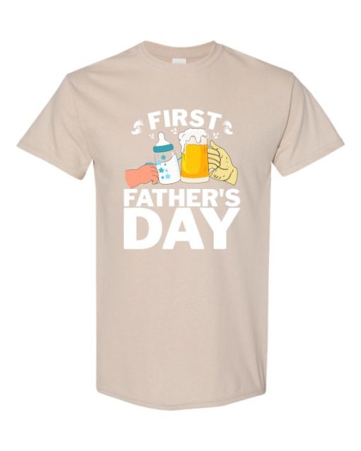 FIRST FATHERS DAY  - T-shirt Col Rond Pour Adultes