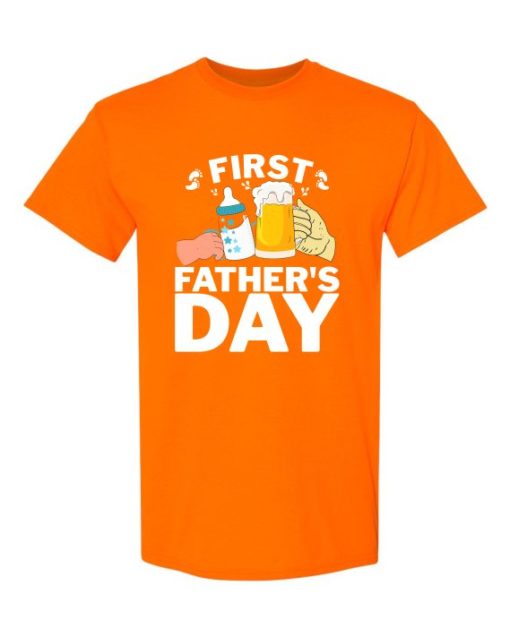 FIRST FATHERS DAY  - T-shirt Col Rond Pour Adultes