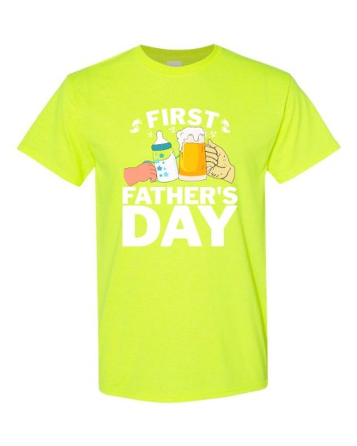 FIRST FATHERS DAY  - T-shirt Col Rond Pour Adultes
