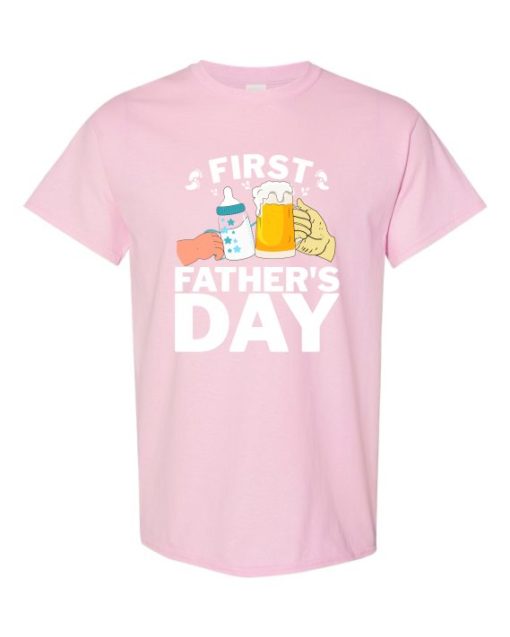 FIRST FATHERS DAY  - T-shirt Col Rond Pour Adultes