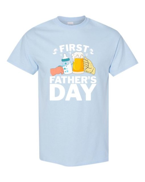 FIRST FATHERS DAY  - T-shirt Col Rond Pour Adultes