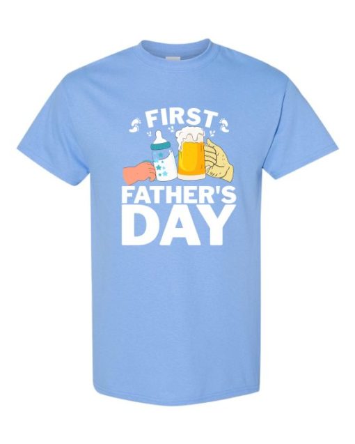 FIRST FATHERS DAY  - T-shirt Col Rond Pour Adultes