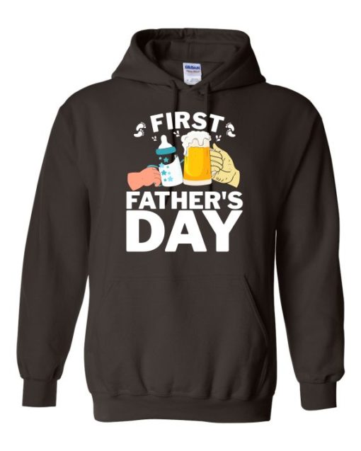 FIRST FATHERS DAY  - Cotton Ouaté Kangourou (Unisexe) Pour Adulte