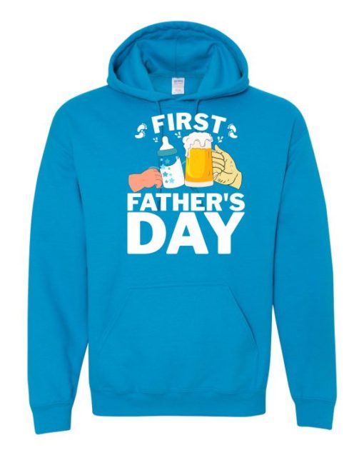 FIRST FATHERS DAY  - Cotton Ouaté Kangourou (Unisexe) Pour Adulte