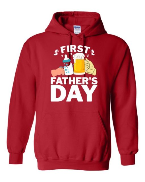 FIRST FATHERS DAY  - Cotton Ouaté Kangourou (Unisexe) Pour Adulte