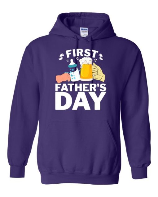 FIRST FATHERS DAY  - Cotton Ouaté Kangourou (Unisexe) Pour Adulte