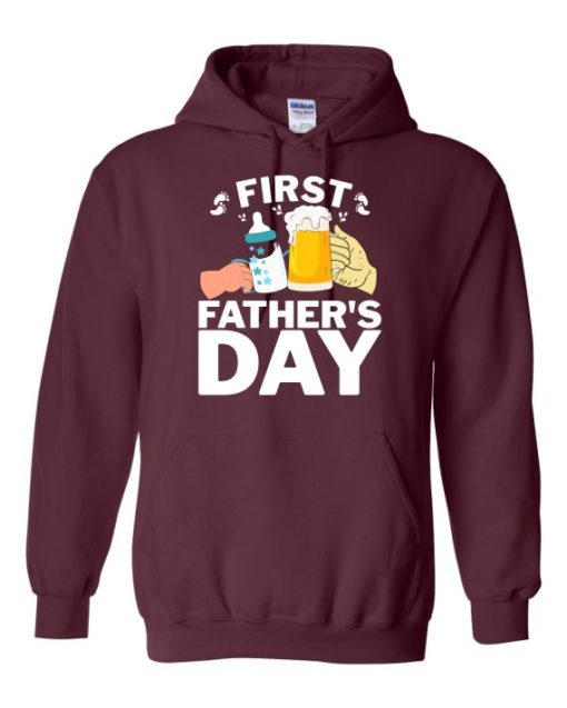 FIRST FATHERS DAY  - Cotton Ouaté Kangourou (Unisexe) Pour Adulte