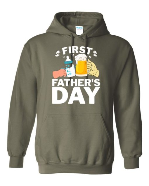 FIRST FATHERS DAY  - Cotton Ouaté Kangourou (Unisexe) Pour Adulte