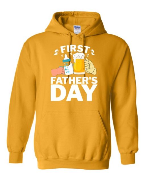 FIRST FATHERS DAY  - Cotton Ouaté Kangourou (Unisexe) Pour Adulte