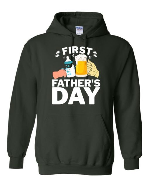 FIRST FATHERS DAY  - Cotton Ouaté Kangourou (Unisexe) Pour Adulte