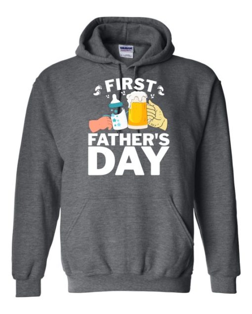 FIRST FATHERS DAY  - Cotton Ouaté Kangourou (Unisexe) Pour Adulte