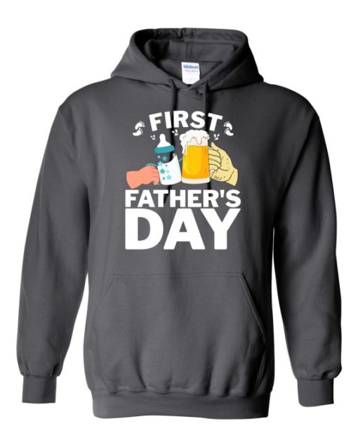 FIRST FATHERS DAY  - Cotton Ouaté Kangourou (Unisexe) Pour Adulte