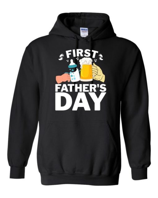 FIRST FATHERS DAY  - Cotton Ouaté Kangourou (Unisexe) Pour Adulte