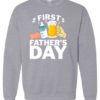 FIRST FATHERS DAY  - Adult Crew Neck Sweatshirt (Unisex)