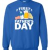 FIRST FATHERS DAY  - Adult Crew Neck Sweatshirt (Unisex)