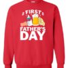 FIRST FATHERS DAY  - Adult Crew Neck Sweatshirt (Unisex)