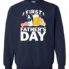 FIRST FATHERS DAY  - Adult Crew Neck Sweatshirt (Unisex)
