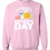 FIRST FATHERS DAY  - Adult Crew Neck Sweatshirt (Unisex)