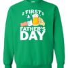 FIRST FATHERS DAY  - Adult Crew Neck Sweatshirt (Unisex)