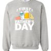 FIRST FATHERS DAY  - Adult Crew Neck Sweatshirt (Unisex)