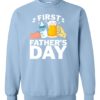 FIRST FATHERS DAY  - Adult Crew Neck Sweatshirt (Unisex)