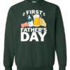 FIRST FATHERS DAY  - Adult Crew Neck Sweatshirt (Unisex)