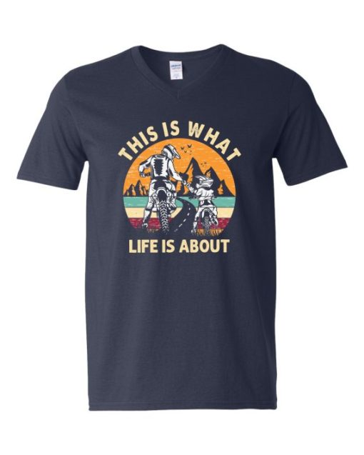 THIS IS WHAT LIFE IS ABOUT  - Adult V-neck T-shirt