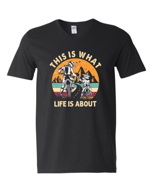 THIS IS WHAT LIFE IS ABOUT  - Adult V-neck T-shirt